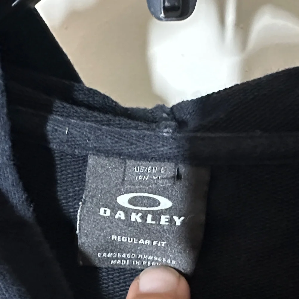 Oakley Black Hoodie with Green Camo Accents - Picture 3 of 3